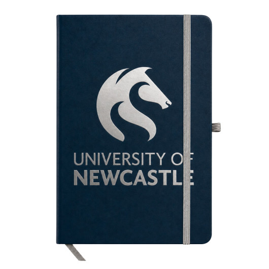 Navy Branded Lustre A5 Notebooks
